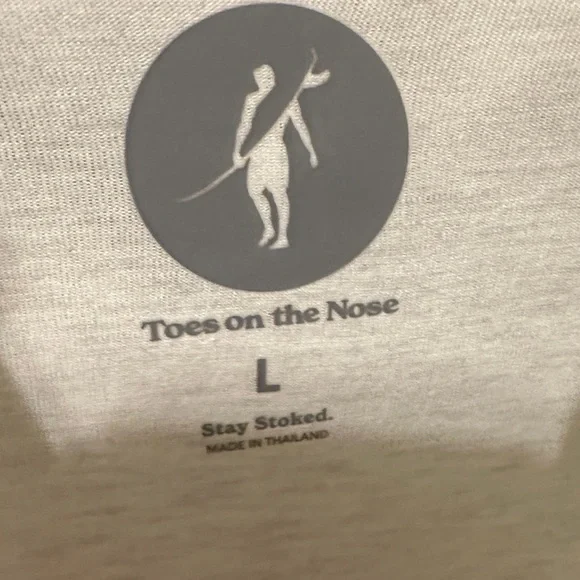 toes on the nose Men's Cream Lightweight Hooded Long-Sleeve Top - Picture 4 of 7